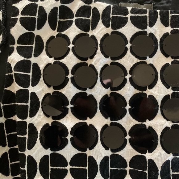 Muse Black and White Geometric Print Dress Size 10 - Picture 8 of 9